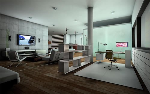 3d Interior design scenes