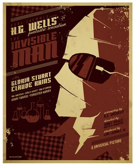 The Invisible Man retro movie poster