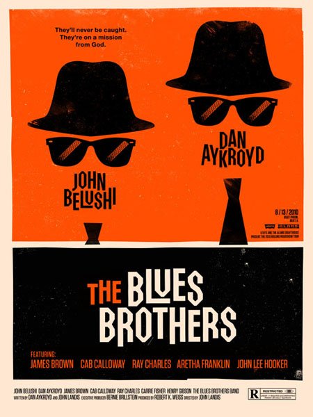 The Blues Brothers retro  movie poster