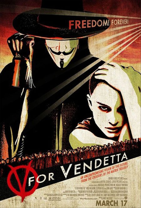 V for Vendetta retro movie poster